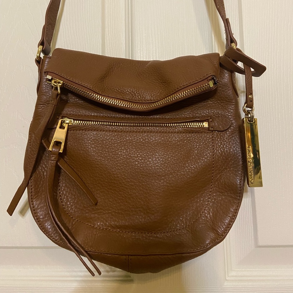 VINCE CAMUTO saddle leather crossbody bag